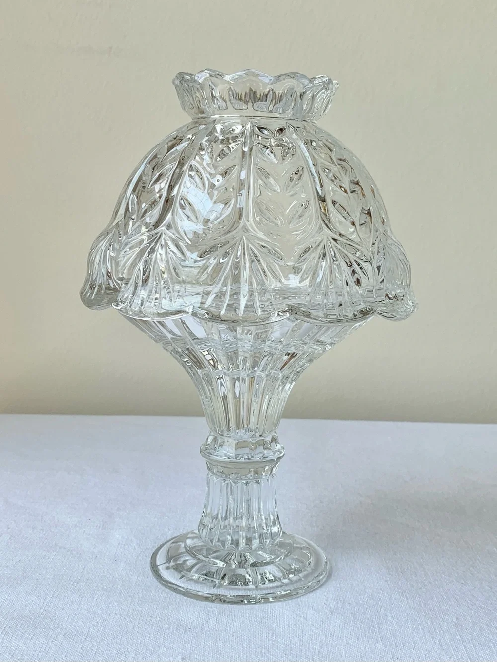 Fifth Avenue Portico Crystal Clear 2 Piece Glass Candle Holder Fairy Lamp